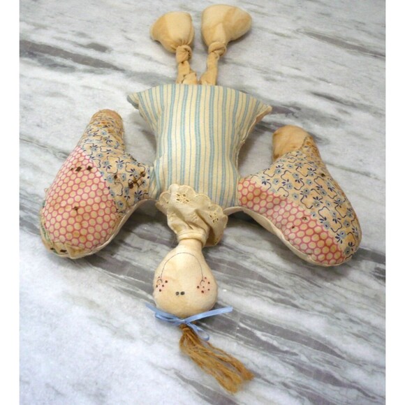 Vintage Antiqued Cottagecore Grannycore County Chic Angel Doll Handmade Unique - Picture 4 of 11